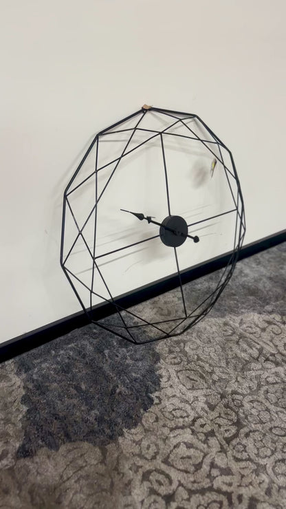 Skeleton Clock in Black