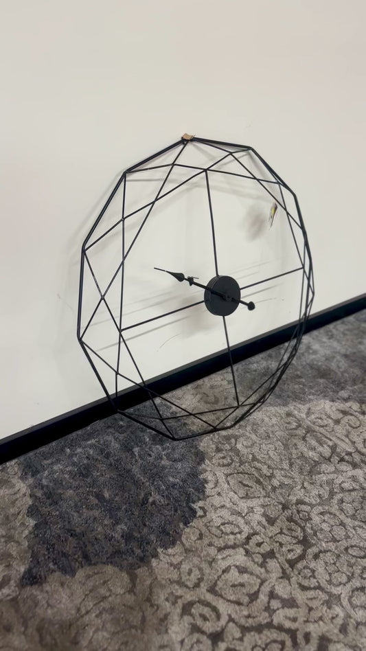 Skeleton Clock in Black