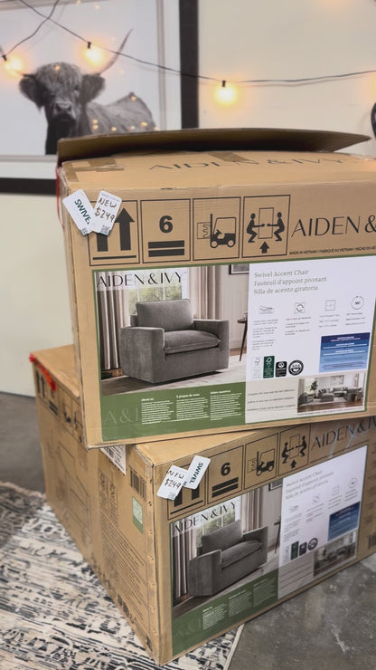 Aiden & Ivy Sereen Swivel Accent Chair