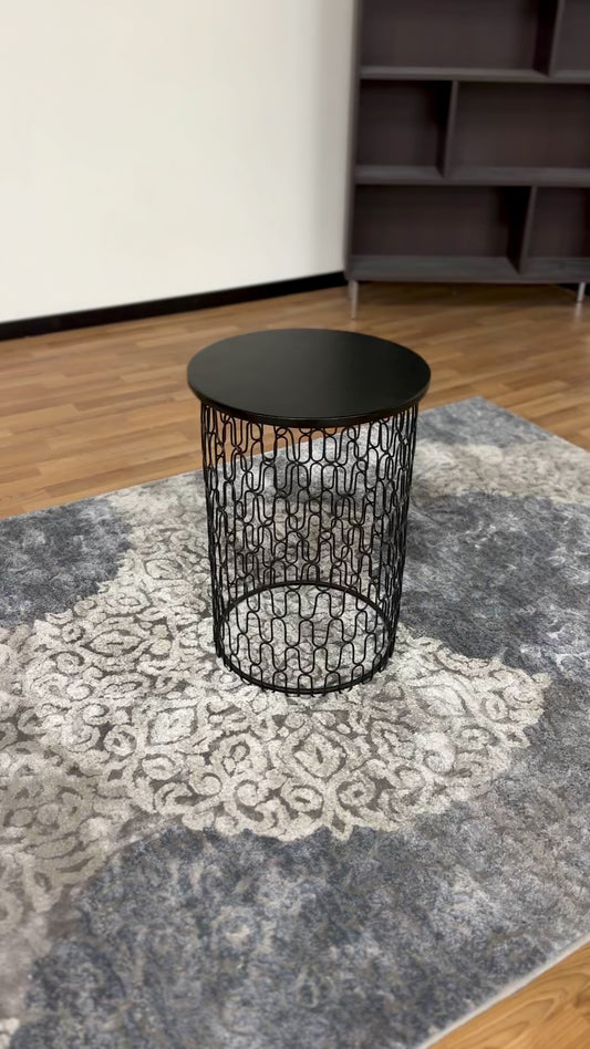 Jali Side Table in Black