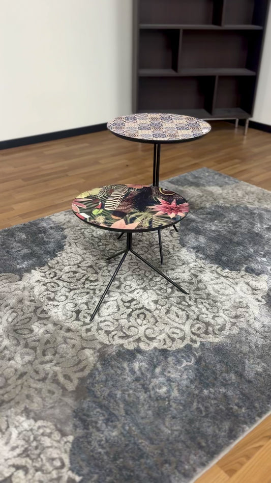 Floral Side Tables Set