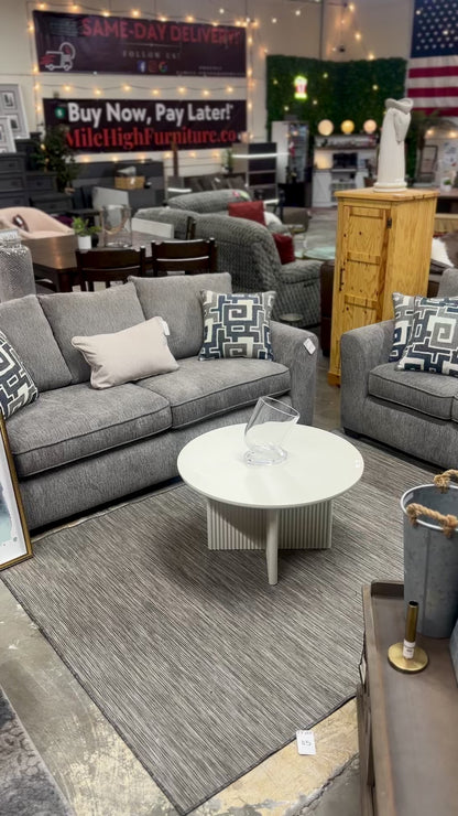 Flair Sofa & Loveseat Set in Harbor Grey