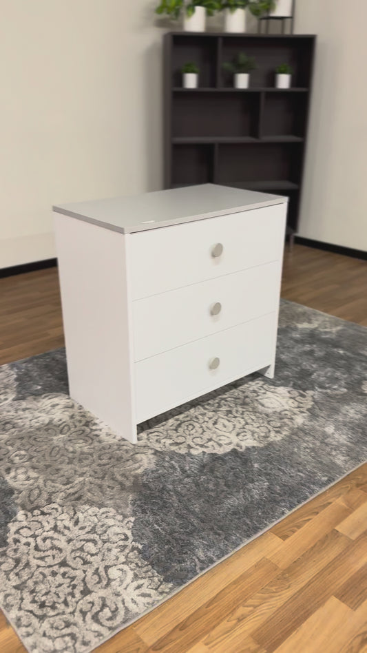 3 Drawer Dresser in White