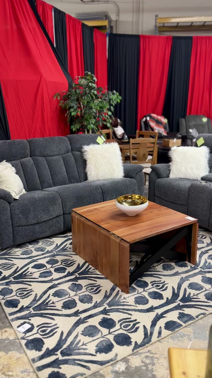 3pc Reclining Set in Slate Gray