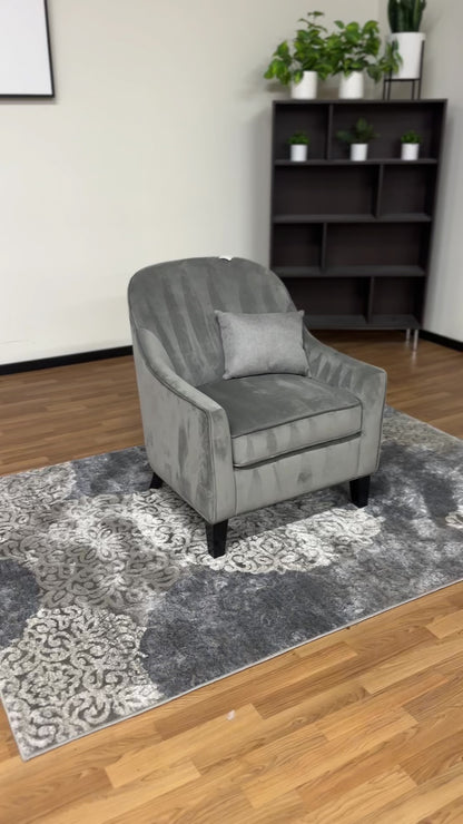 Michael Amini Chair in Light Grey