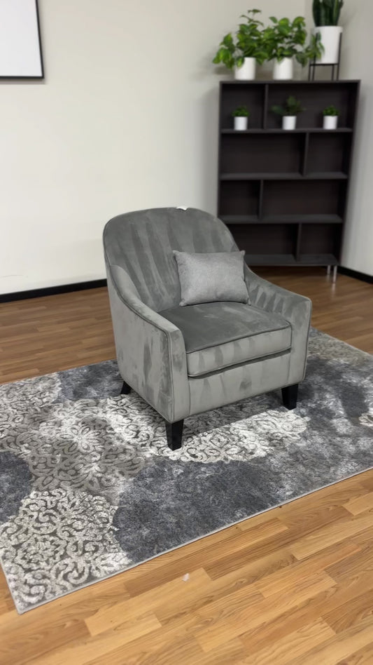 Michael Amini Chair in Light Grey