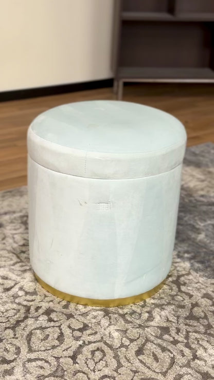 Kendra Scott Storage Stool in Light Blue