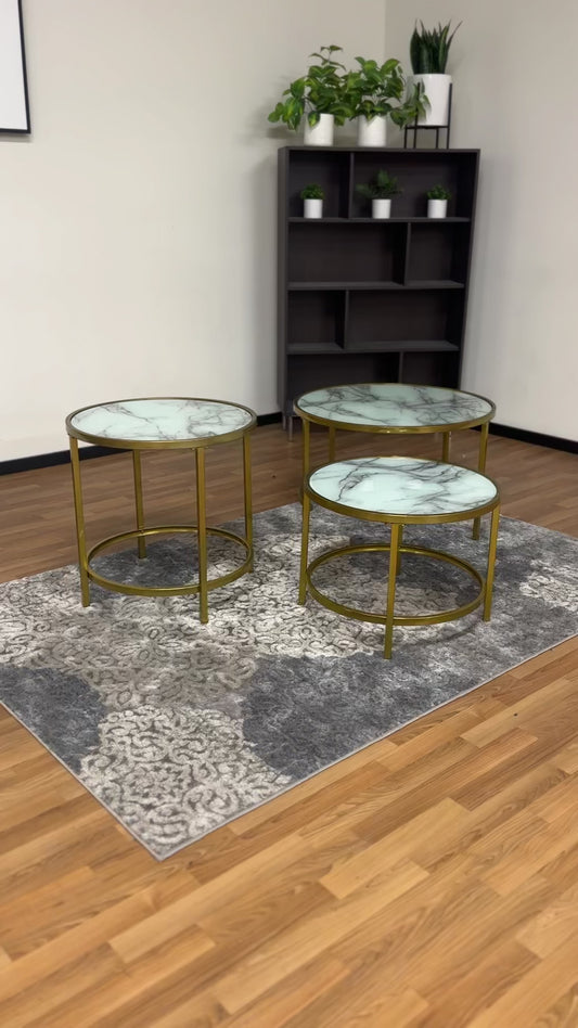 Marble Nesting Tables Set