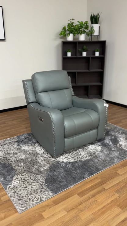 Jayden Creation Recliner Chair in Hyperion Spa Blue