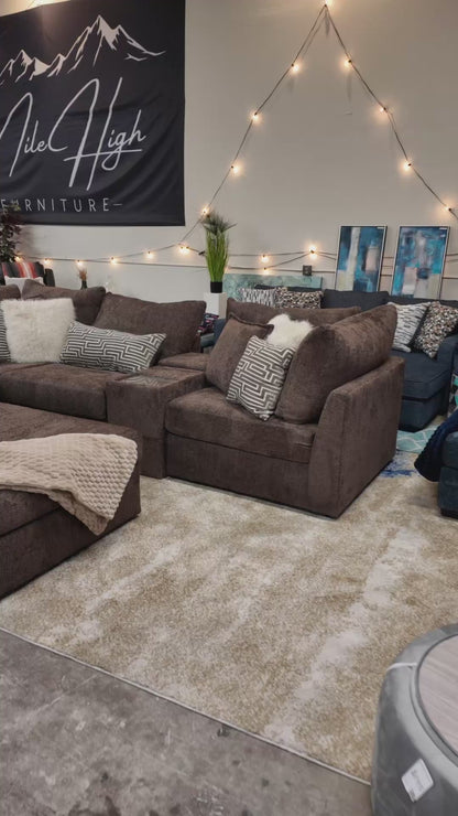 Boulder Grand Corner Sectional in Chocolate